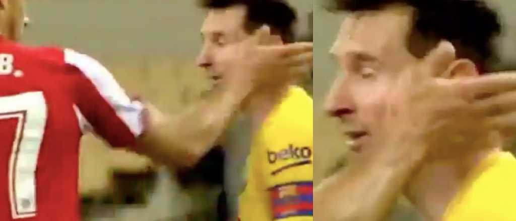 Se puso al lado de Messi y le peg&oacute; una cachetada