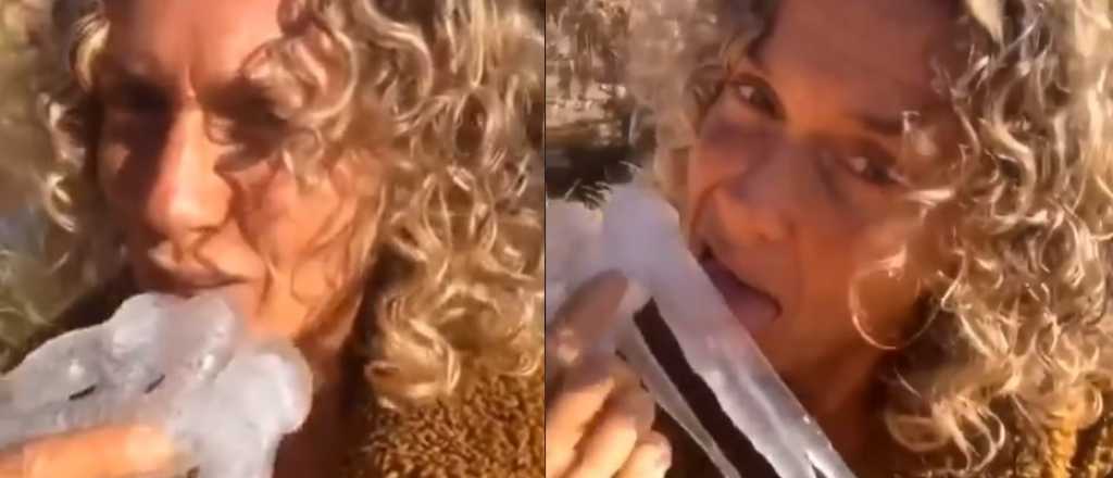 Video: Maru Botana mostró cómo chupó un hielo en Mendoza y se arrepintió