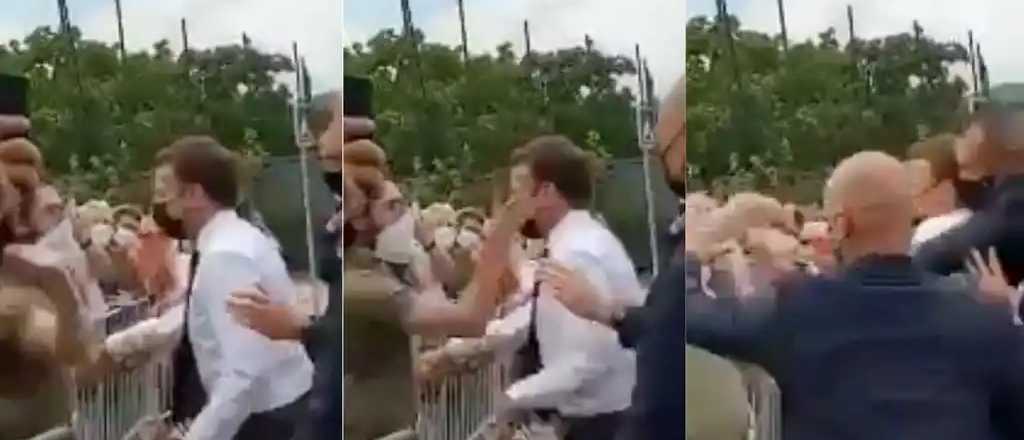 Video: Macron recibió un cachetazo de un hombre