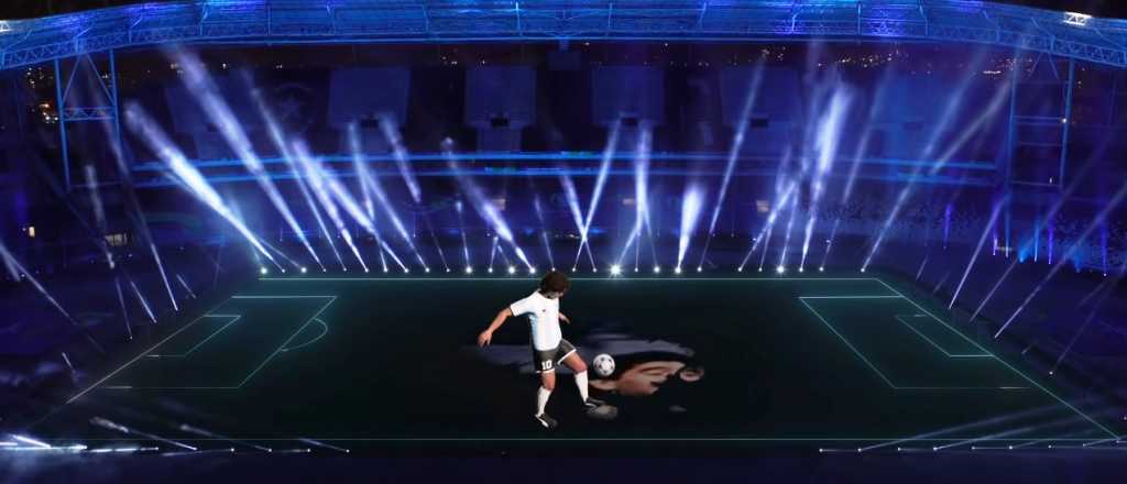 Video: el incre&iacute;ble homenaje a Maradona
