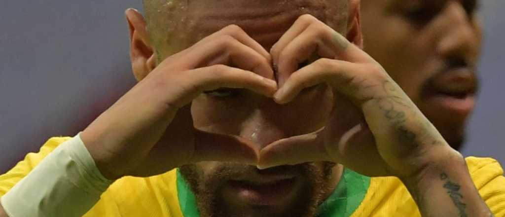 Neymar se calentó con los brasileños que hinchan por Argentina