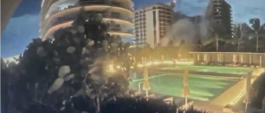Video: momento exacto de derrumbe del edificio en Miami