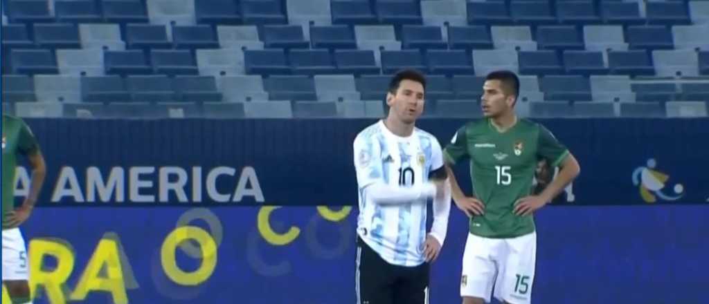 Video: Messi explotó de bronca tras el gol de Bolivia