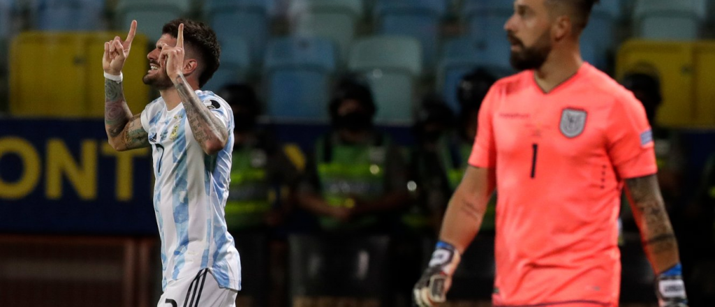 Video: la asistencia gal&aacute;ctica de Messi en el gol de De Paul