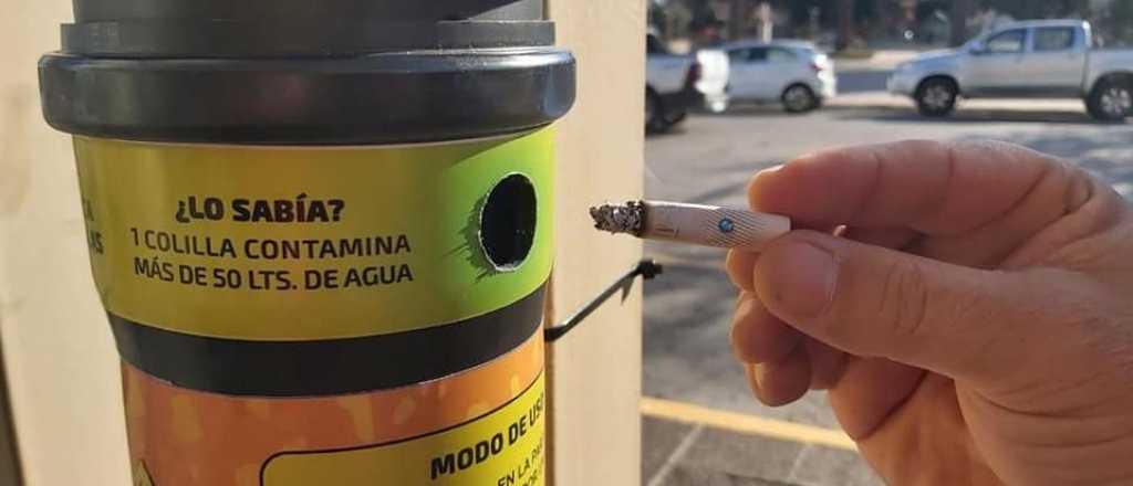 Alvear presentó un programa para reciclar colillas de cigarrillos