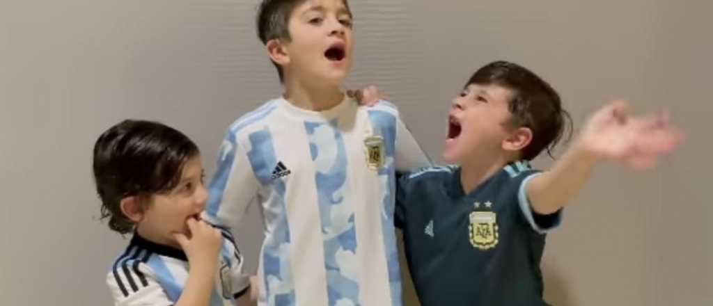 Video: la locura y emoción de los tres hijos de Messi