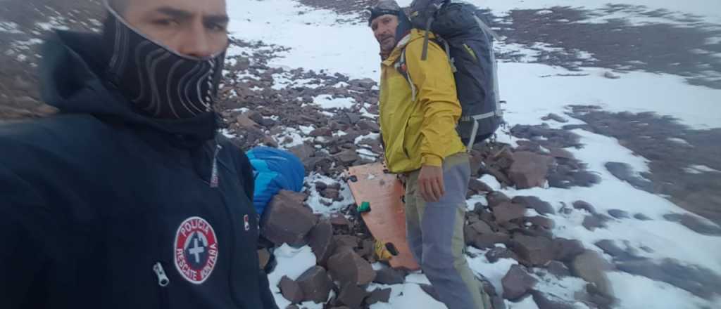 Rescataron a una andinista que cayó de un cerro en Potrerillos