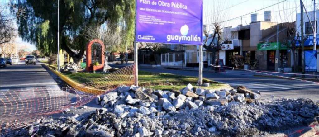 Guaymallén avanza con las obras sobre Adolfo Calle