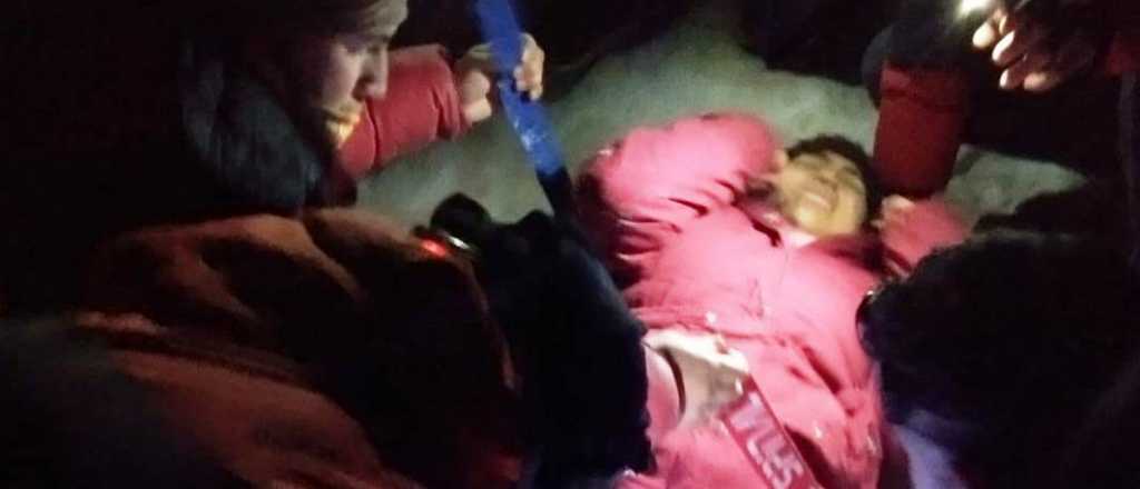 Una mujer sufrió un accidente en trineo en Las Cuevas y fue rescatada