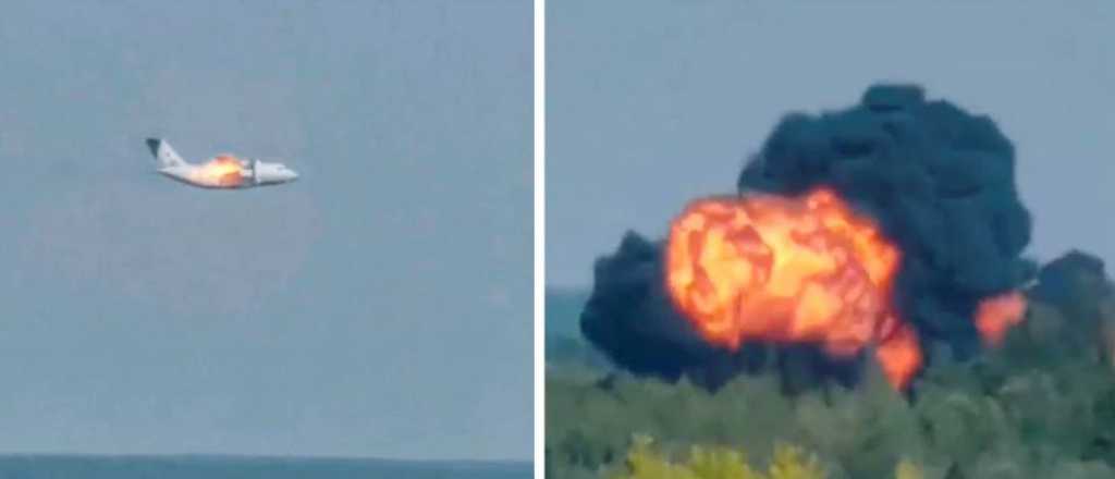 Video: Se estrelló un avión  militar en Rusia