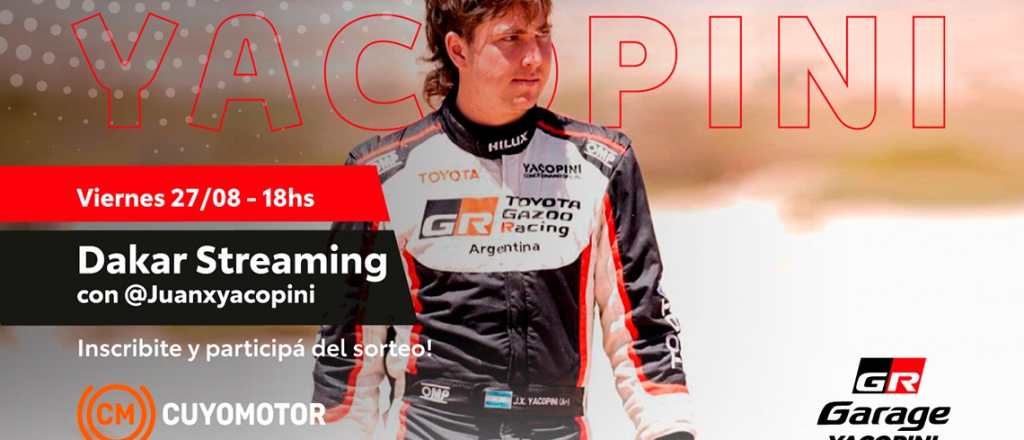Sorteo y Live de Instagram con el piloto Dakar Juan Cruz Yacopini