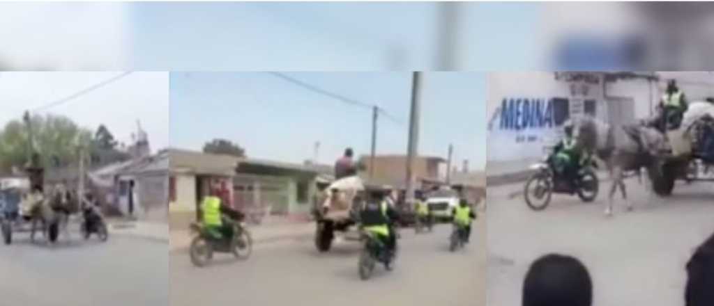 Video: ins&oacute;lita persecuci&oacute;n policial a un hombre en carretela