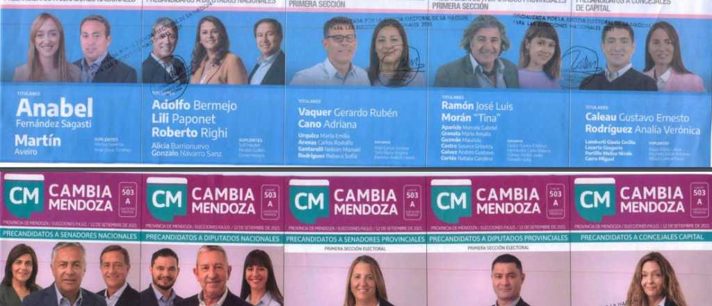Estas boletas te vas a encontrar el domingo para votar en Mendoza