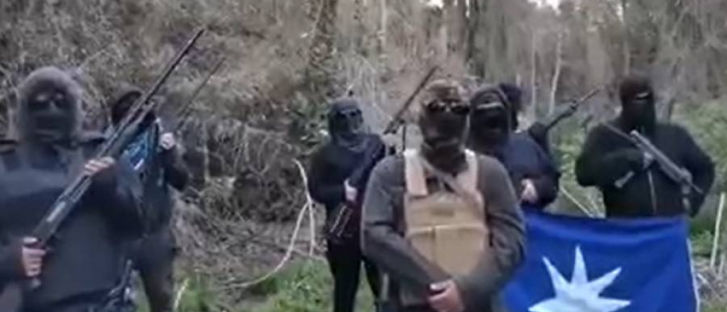 Mapuches de Chile exhibieron armas para defender un terreno