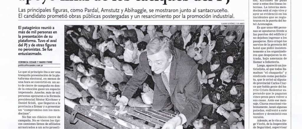 Cuando Mendoza conoció a Kirchner y aún no era Néstor