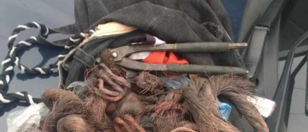 Detuvieron a un hombre robando cables en Guaymallén