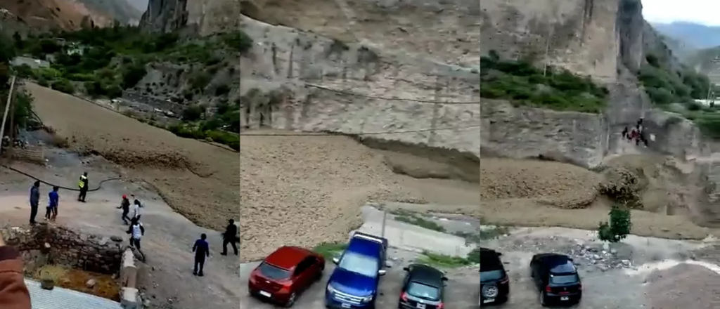Video: un gran alud de barro en Iruya, Salta, no terminó en tragedia de milagro