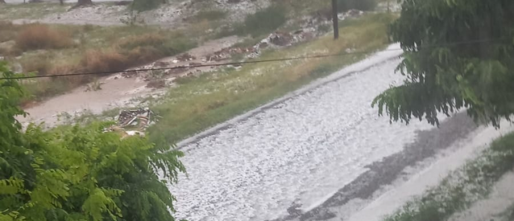 Videos: fuerte caída de granizo en San Rafael