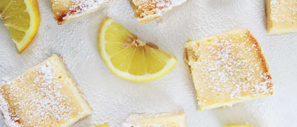 Snack dulce: cómo hacer barras de limón sin horno
