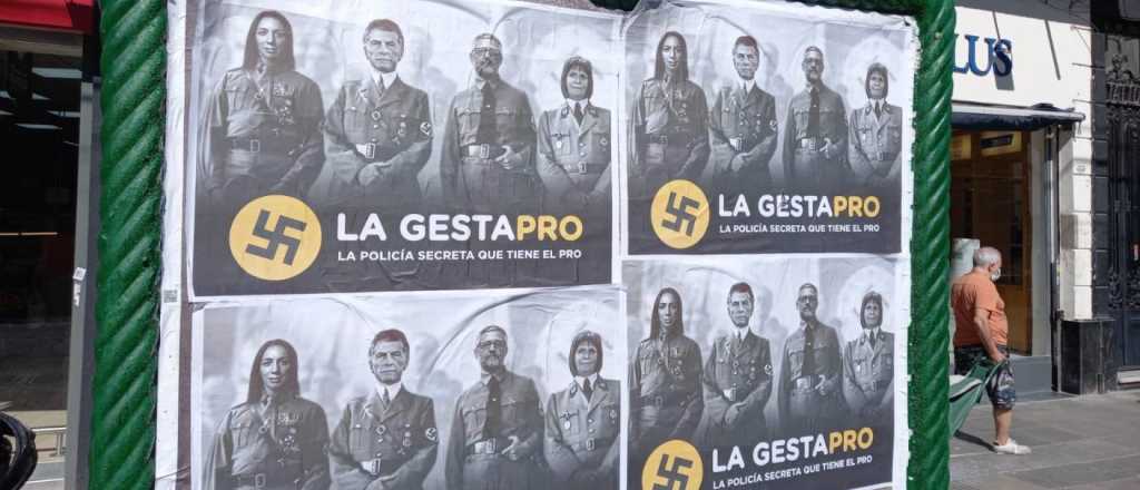 Aparecieron carteles que compararon al PRO con los nazis y Larreta explotó