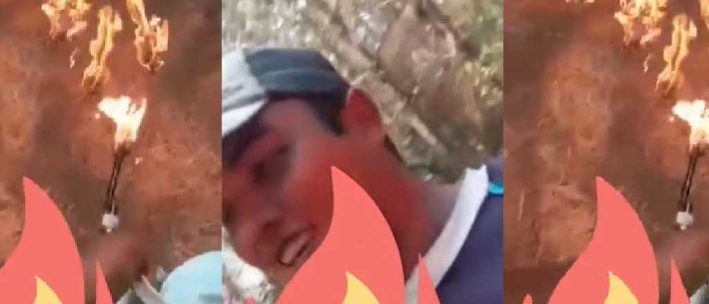 Un joven se filmó prendiendo fuego con un lanzallamas en Corrientes