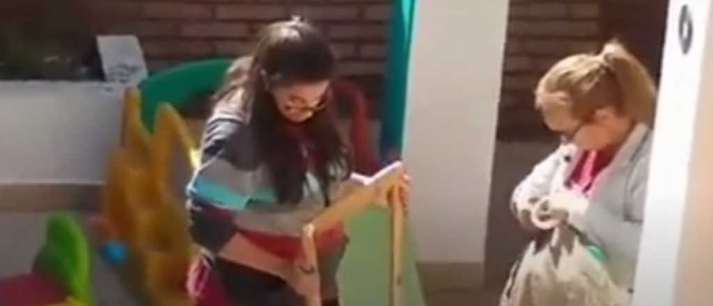 Video: filmaron a la directora de un jardín pegándole a los nenes