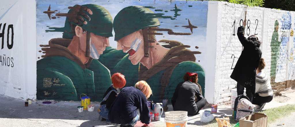 Fotos: los nuevos murales en honor a los ex combatientes en San Rafael
