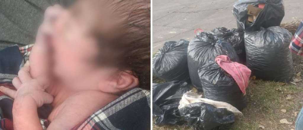 Video: una mujer abandonó a su beba recién nacida en la basura