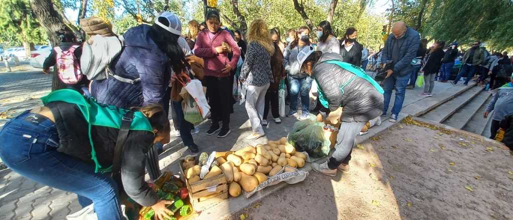 "Verdurazo" de productores con zapallos regalados en Casa de Gobierno