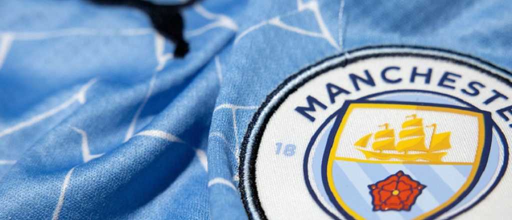 Papelón de Puma con la nueva camiseta del Manchester City