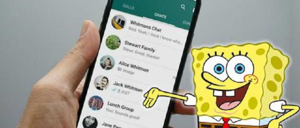 Así podés personalizar tu WhatsApp con la voz de Bob Esponja