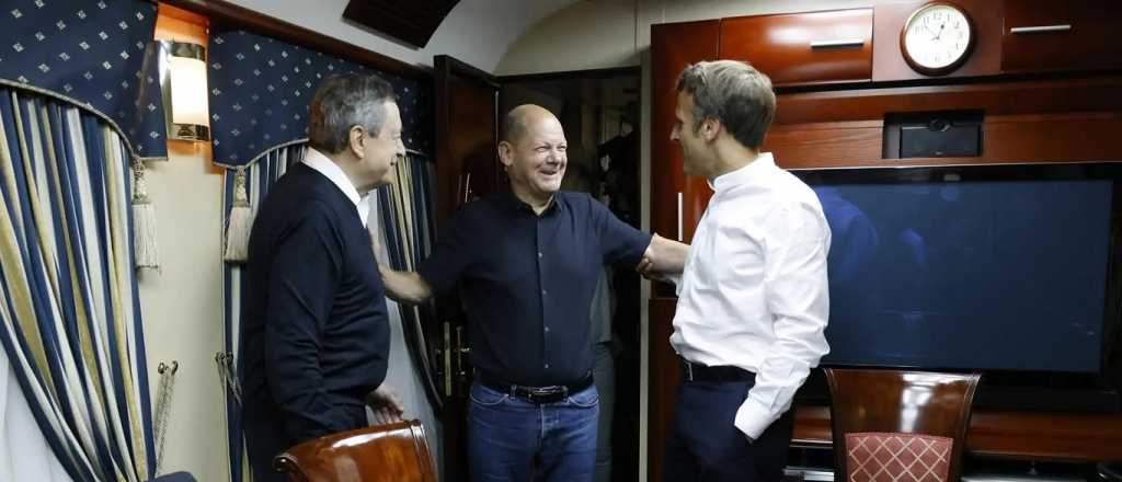 Macron, Scholz y Draghi llegaron a Kiev para reunirse con Zelenski