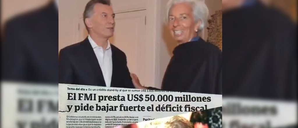 CFK compartió un video contra Macri por el préstamo del FMI