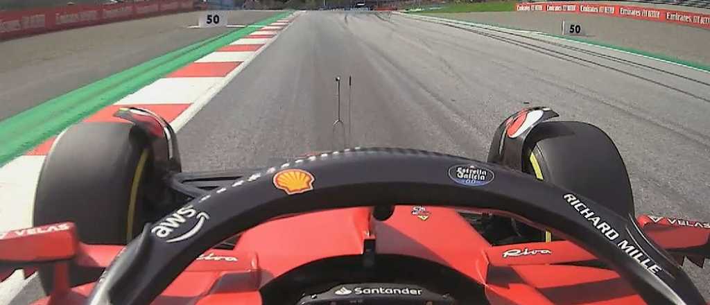 Leclerc ganó la carrera en Austria y se incendió la Ferrari de Sainz