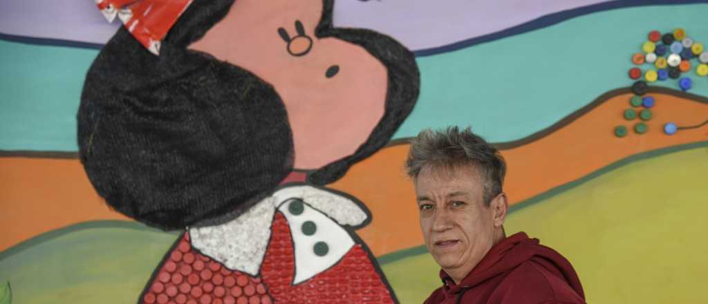 Fotos: el mural homenaje a Quino en Guaymall&eacute;n