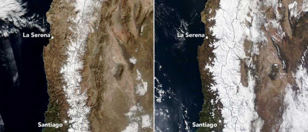 La NASA ponderó las nevadas en Cordillera de Los Andes