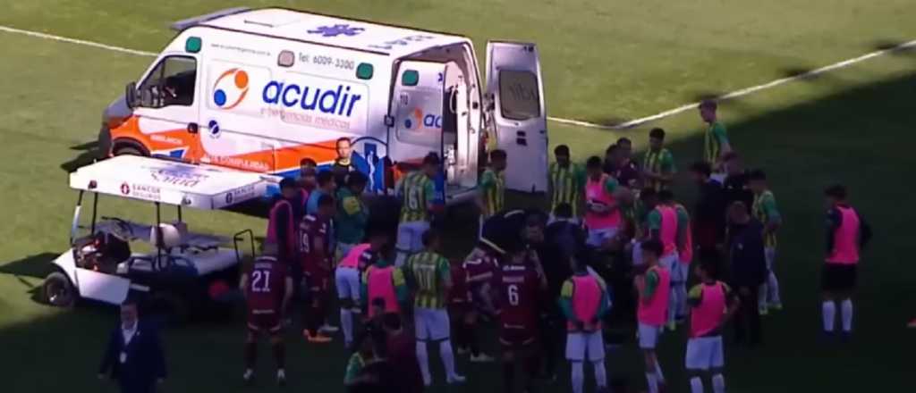 Video: el duro cabezazo que mandó a un jugador de Aldosivi al hospital