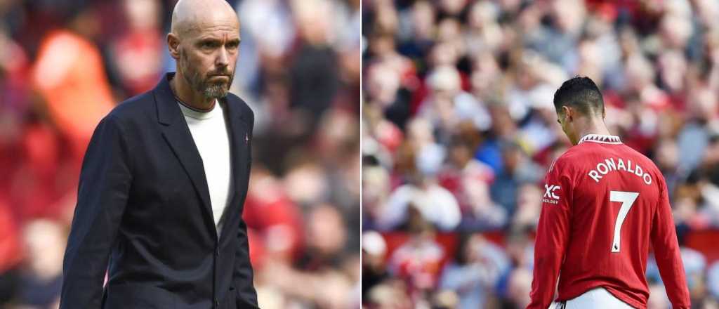 Ten Hag lo dej&oacute; suplente y Cristiano Ronaldo lo mir&oacute; as&iacute;