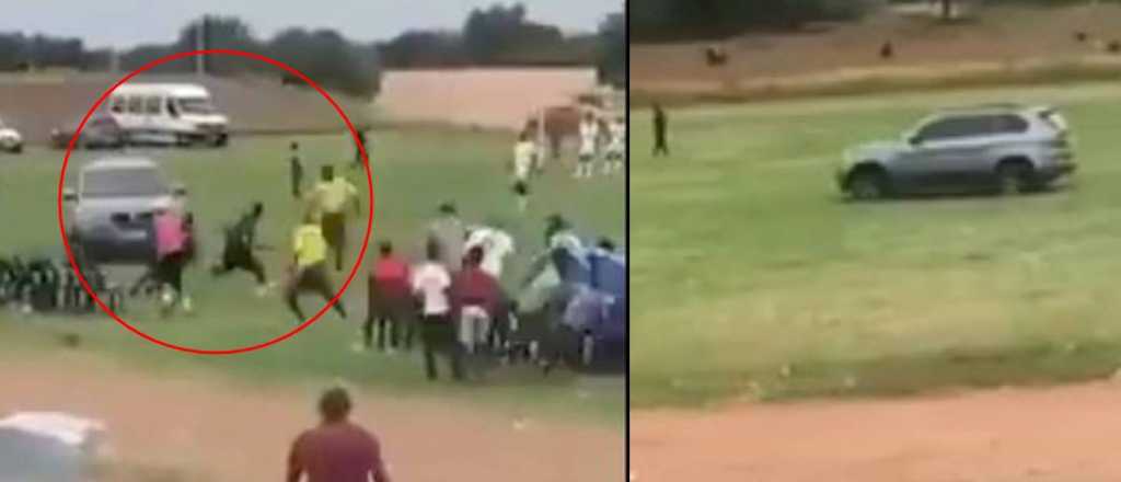 Video: un hincha intentó atropellar a un árbitro en Sudáfrica