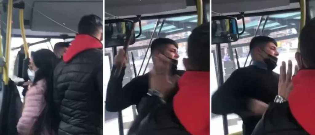 Video: un colectivero atacó a palazos a un pasajero quien respondió a patadas