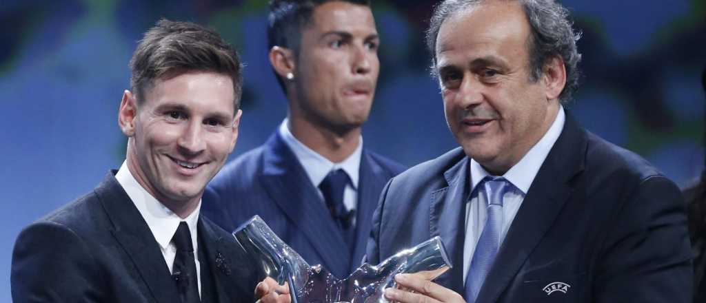 La gestos de Ronaldo, inc&oacute;modo en el premio a Messi