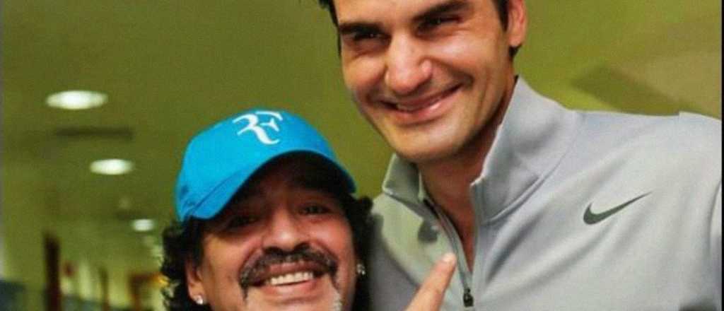 "The Machine": la emoción de Maradona al encontrarse a Federer