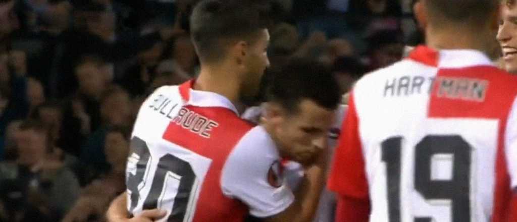 Video: Bullaude debutó en la Europa League con asistencia y goleada