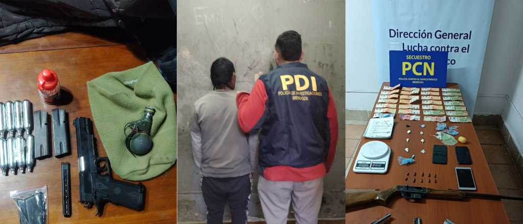 Mendoza: nueve detenidos en allanamientos por droga y armas