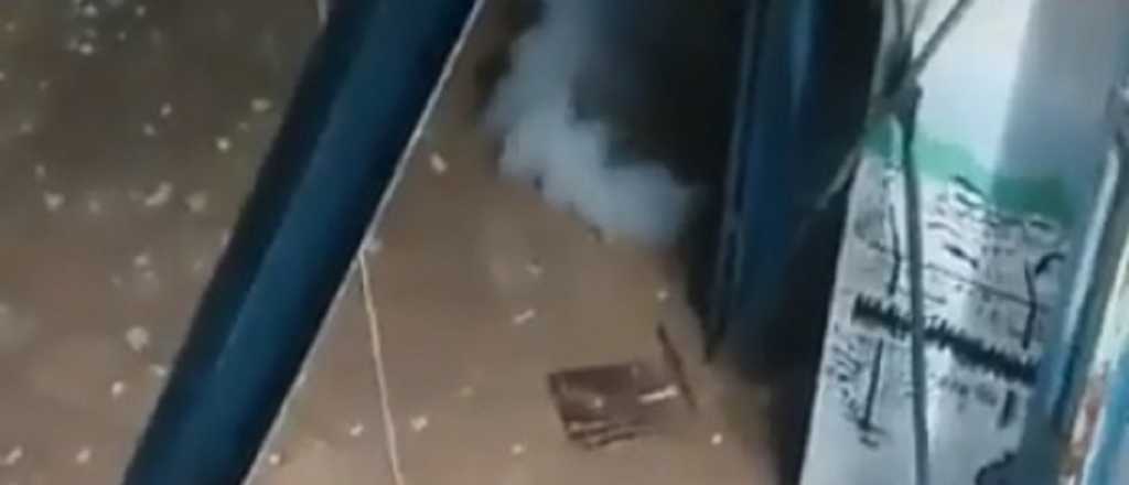 As&iacute; la polic&iacute;a arrojaba gas lacrim&oacute;geno debajo de una tribuna