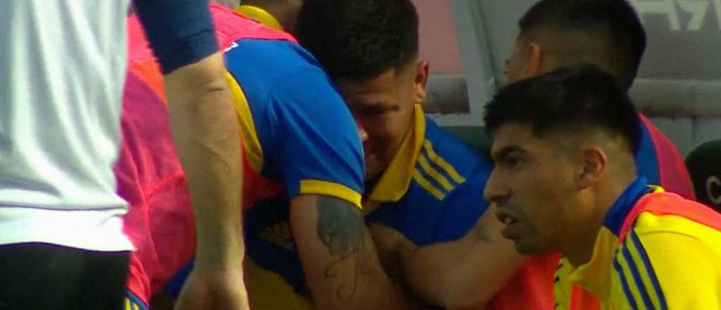 Preocupación en Boca: Rojo salió lesionado y no aguantó las lágrimas