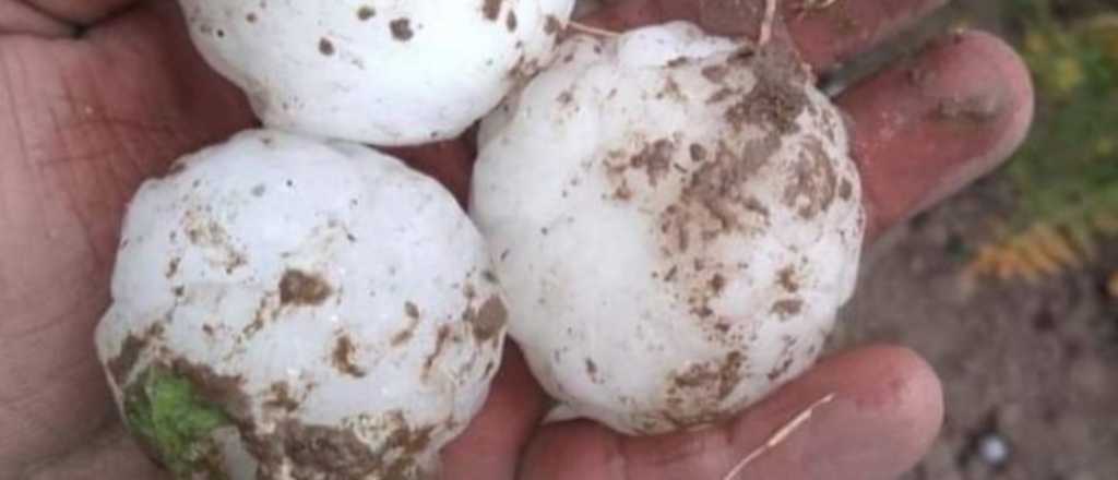 Fuerte tormenta de granizo en el Este y el Valle de Uco