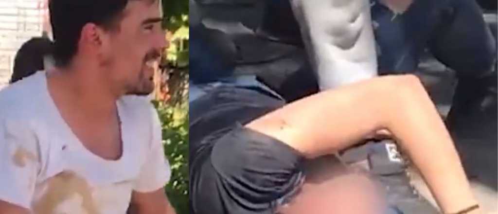 Video: golpeó a su novia y mintió diciendo que se chocó contra un árbol