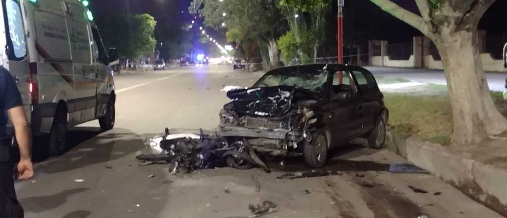 Las Heras: un conductor borracho choc&oacute; a un moto y mat&oacute; a una mujer
