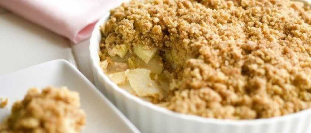 C&oacute;mo preparar el m&aacute;s rico crumble de manzana con avena 